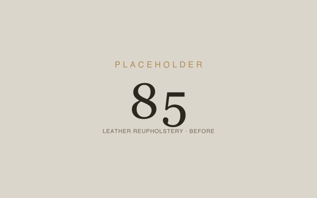 Leather Reupholstery & Detail Work — Before